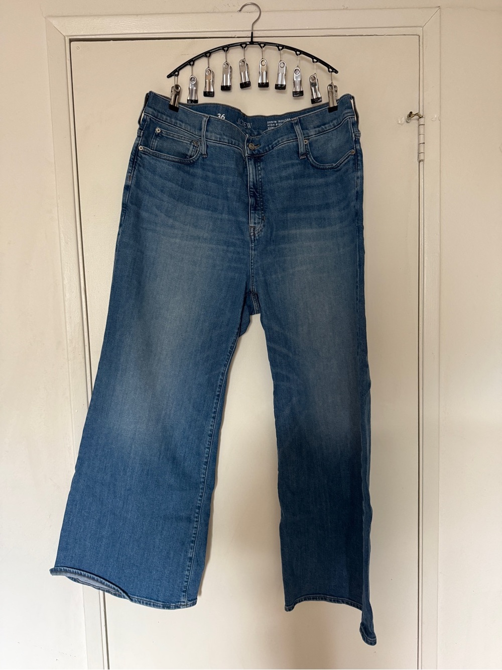 J. Crew Medium Blue Wide-Leg Jeans